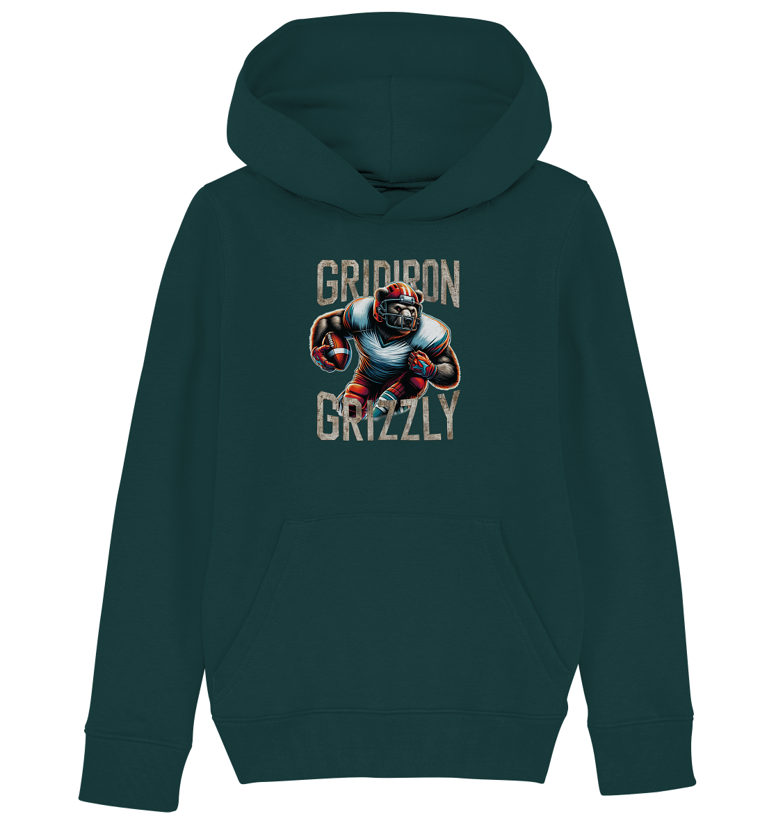 Gridiron Grizzly - Kids Organic Hoodie