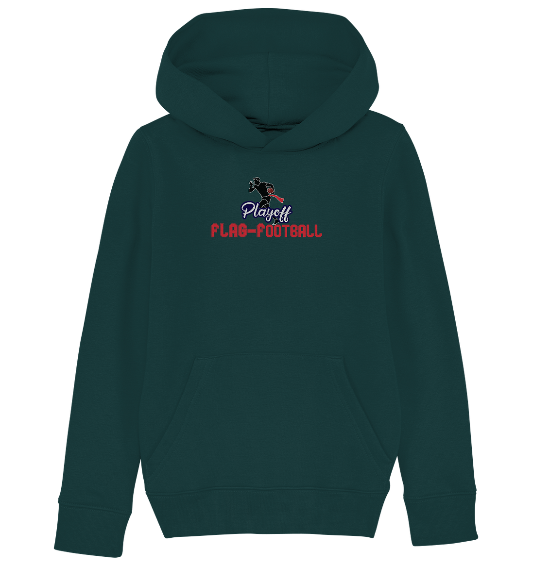 Playoff Flag Football  Men red - Kids Organic Hoodie