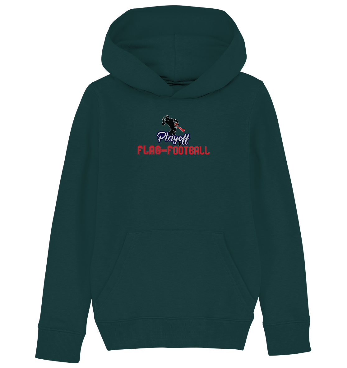 Playoff Flag Football  Men red - Kids Organic Hoodie