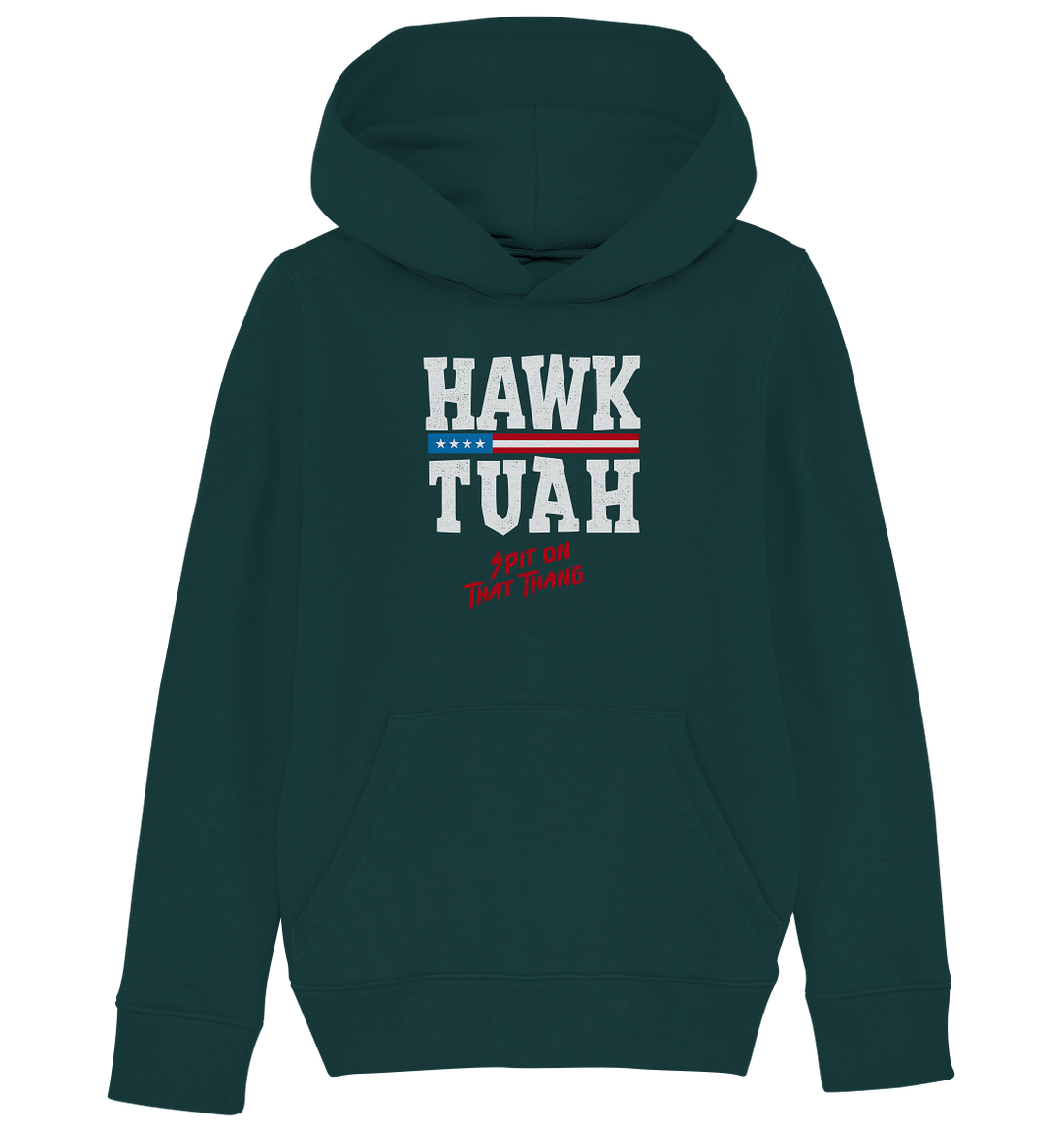 Hawk Tuah White  - Kids Organic Hoodie