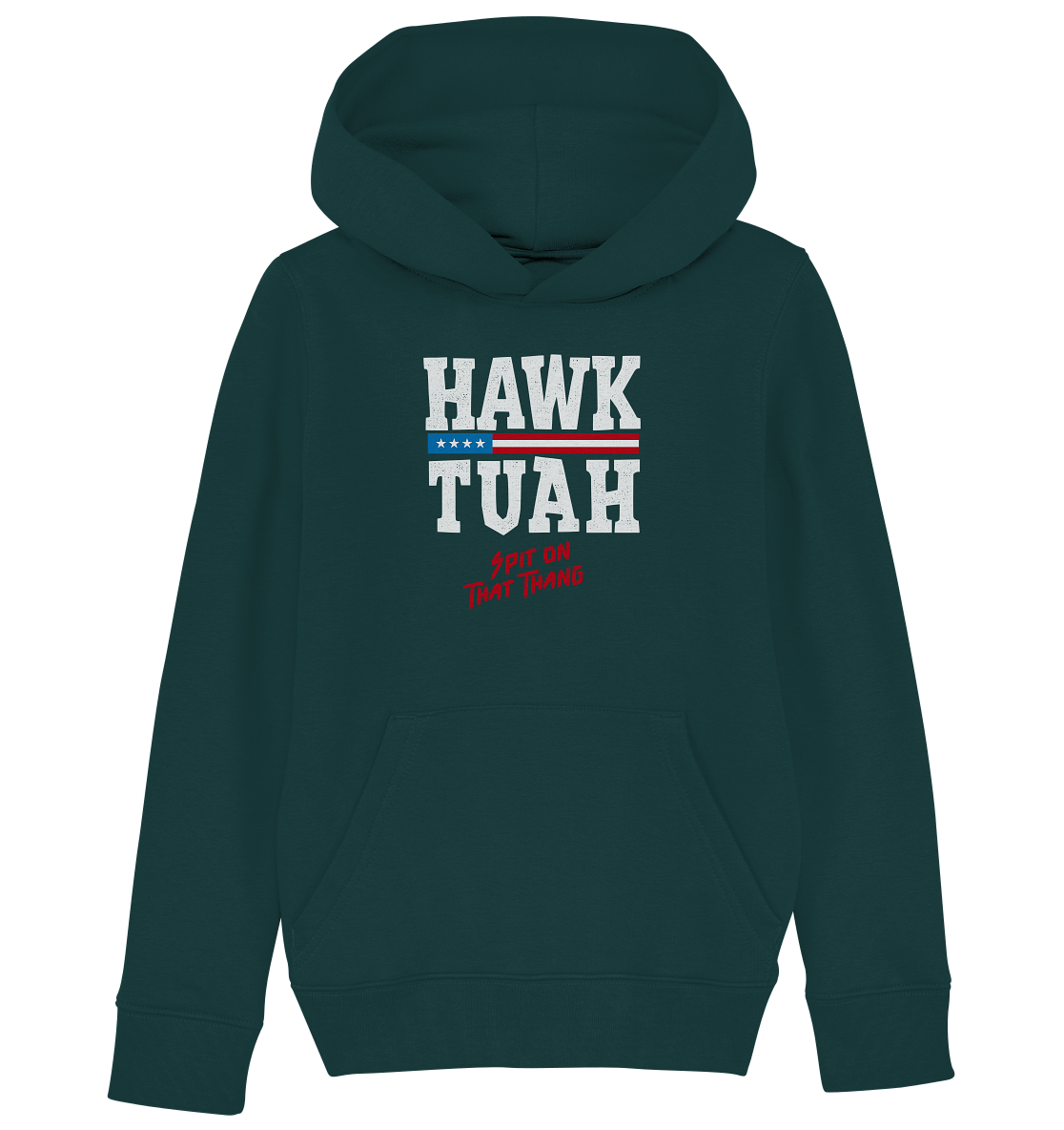 Hawk Tuah White  - Kids Organic Hoodie