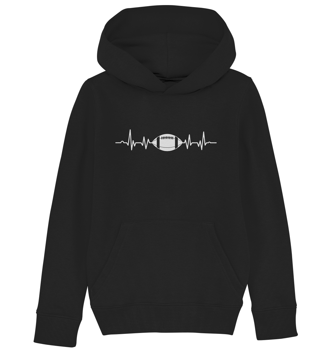 Football Heartbeat - Kids Organic Hoodie
