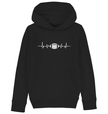 Football Heartbeat - Kids Organic Hoodie