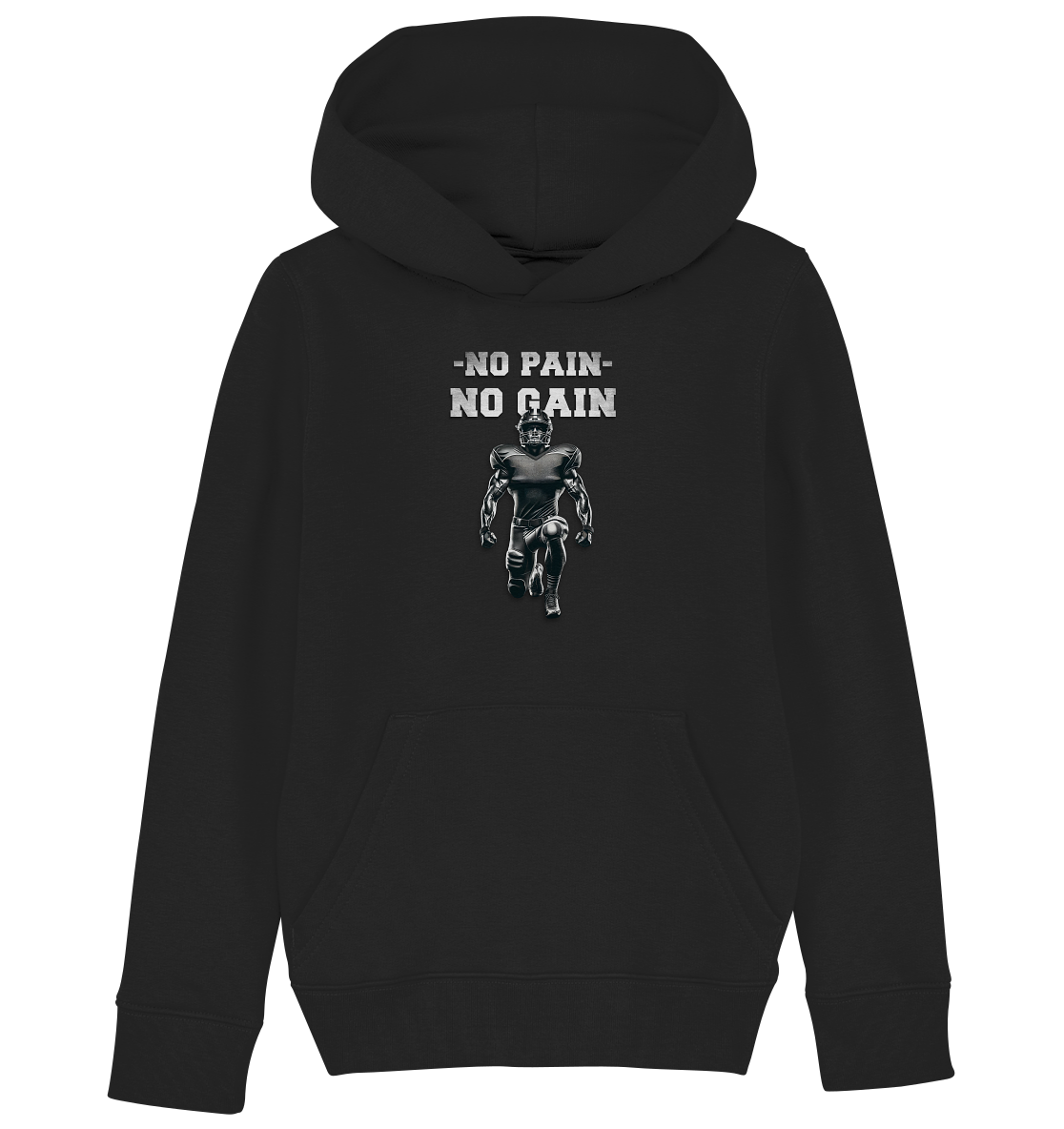 No Pain No Gain Metal - Kids Organic Hoodie