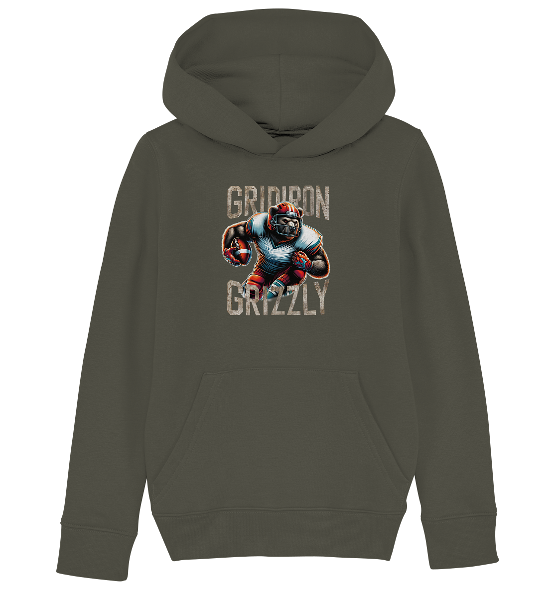 Gridiron Grizzly - Kids Organic Hoodie
