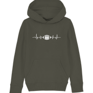 Football Heartbeat - Kids Organic Hoodie