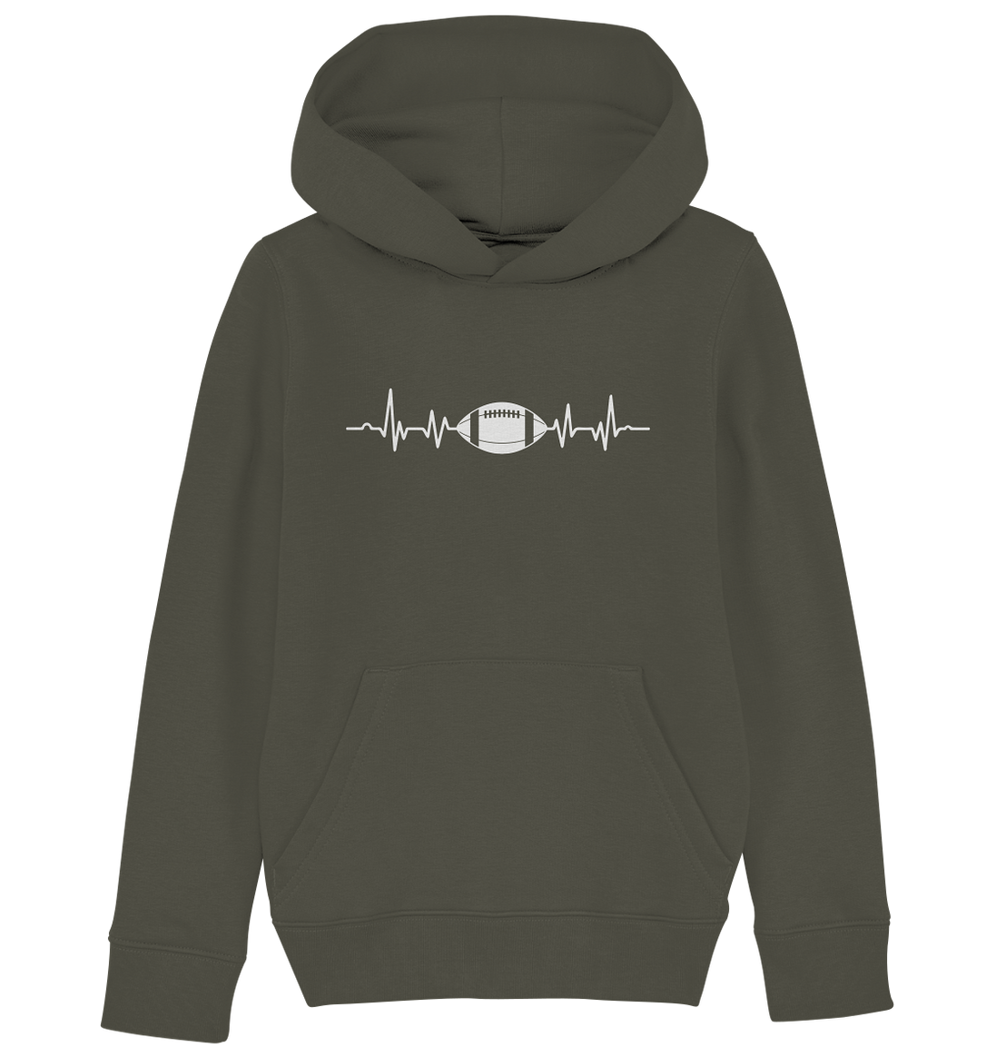 Football Heartbeat - Kids Organic Hoodie