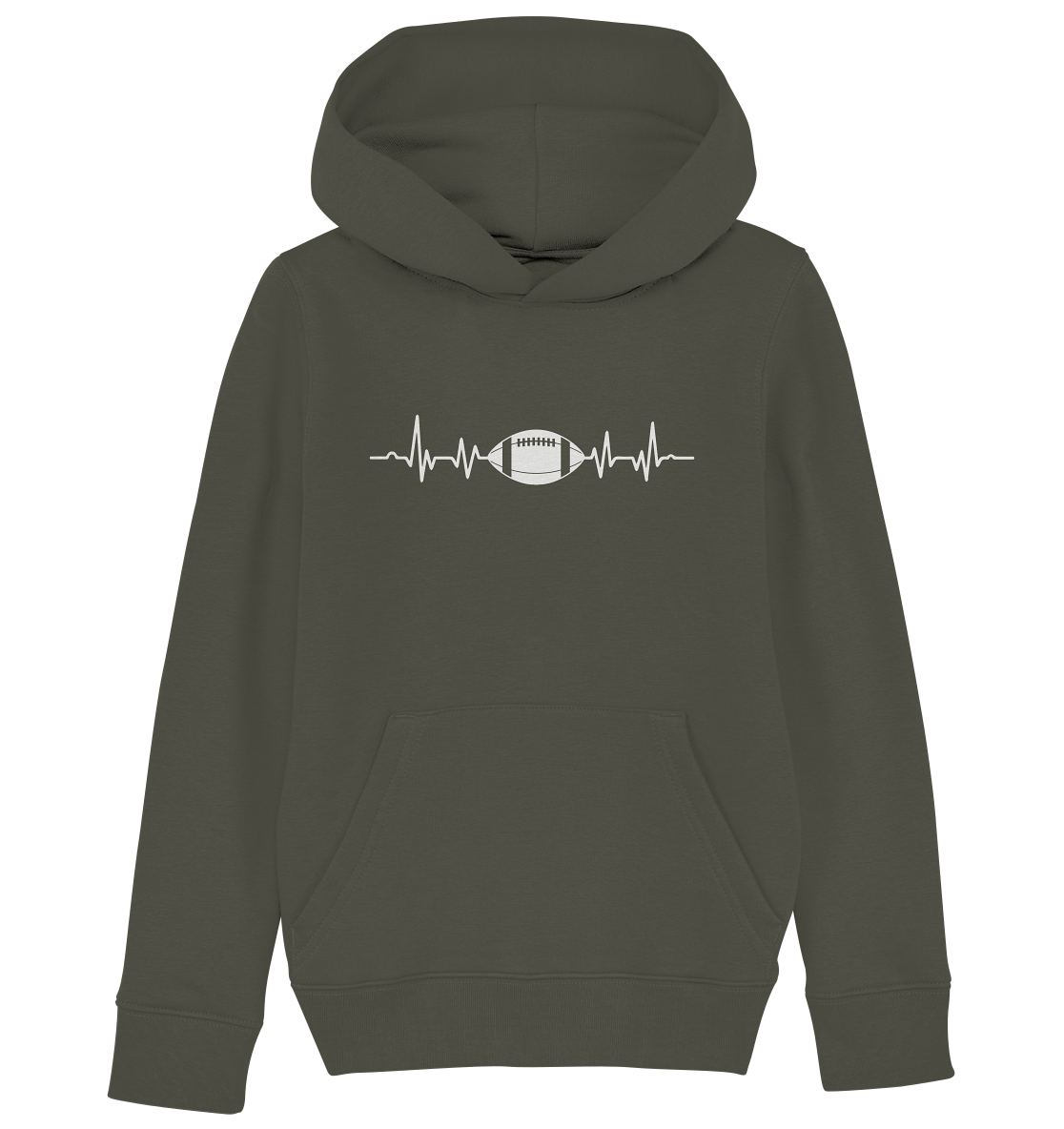 Football Heartbeat - Kids Organic Hoodie