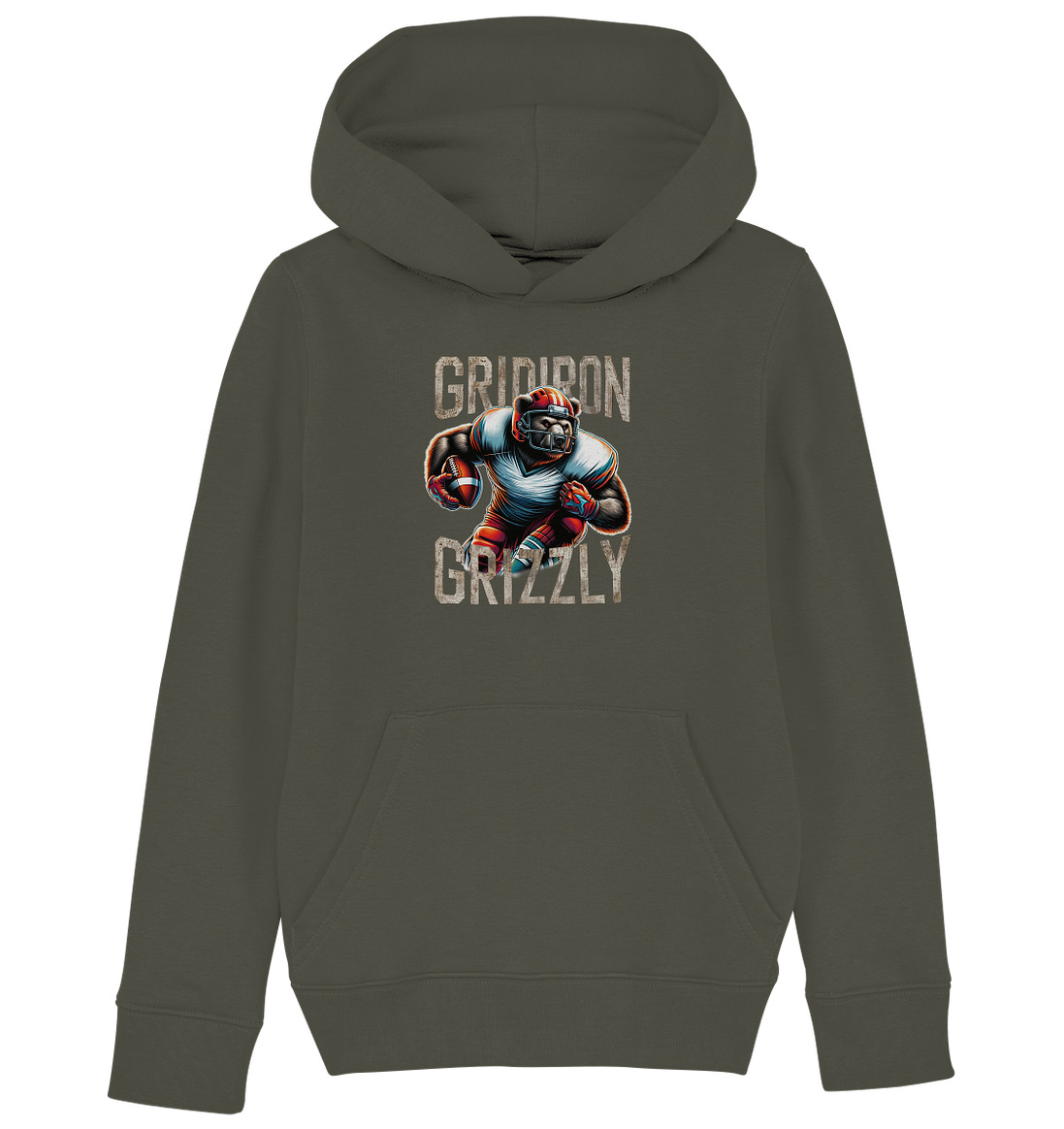 Gridiron Grizzly - Kids Organic Hoodie