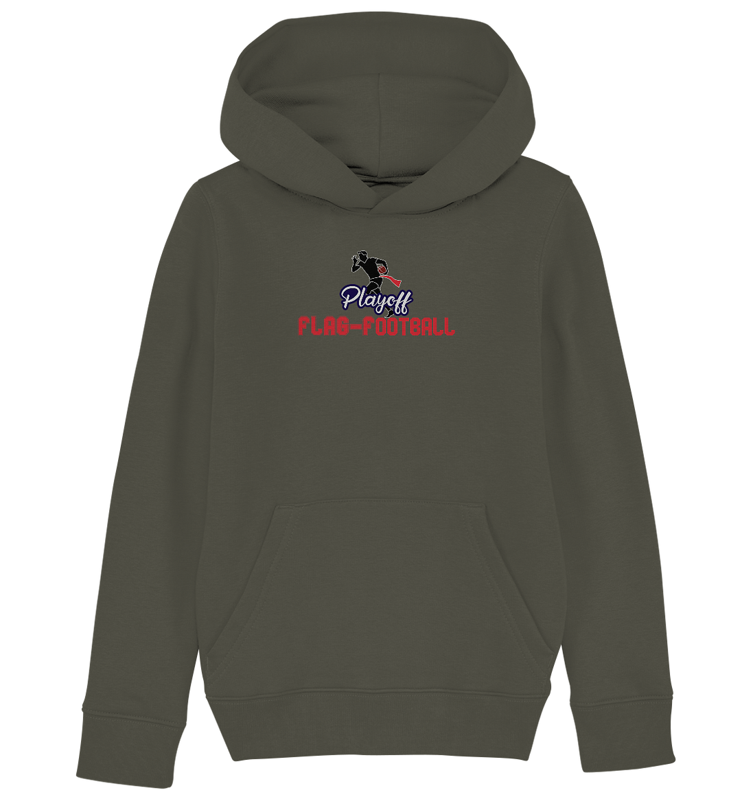 Playoff Flag Football  Men red - Kids Organic Hoodie