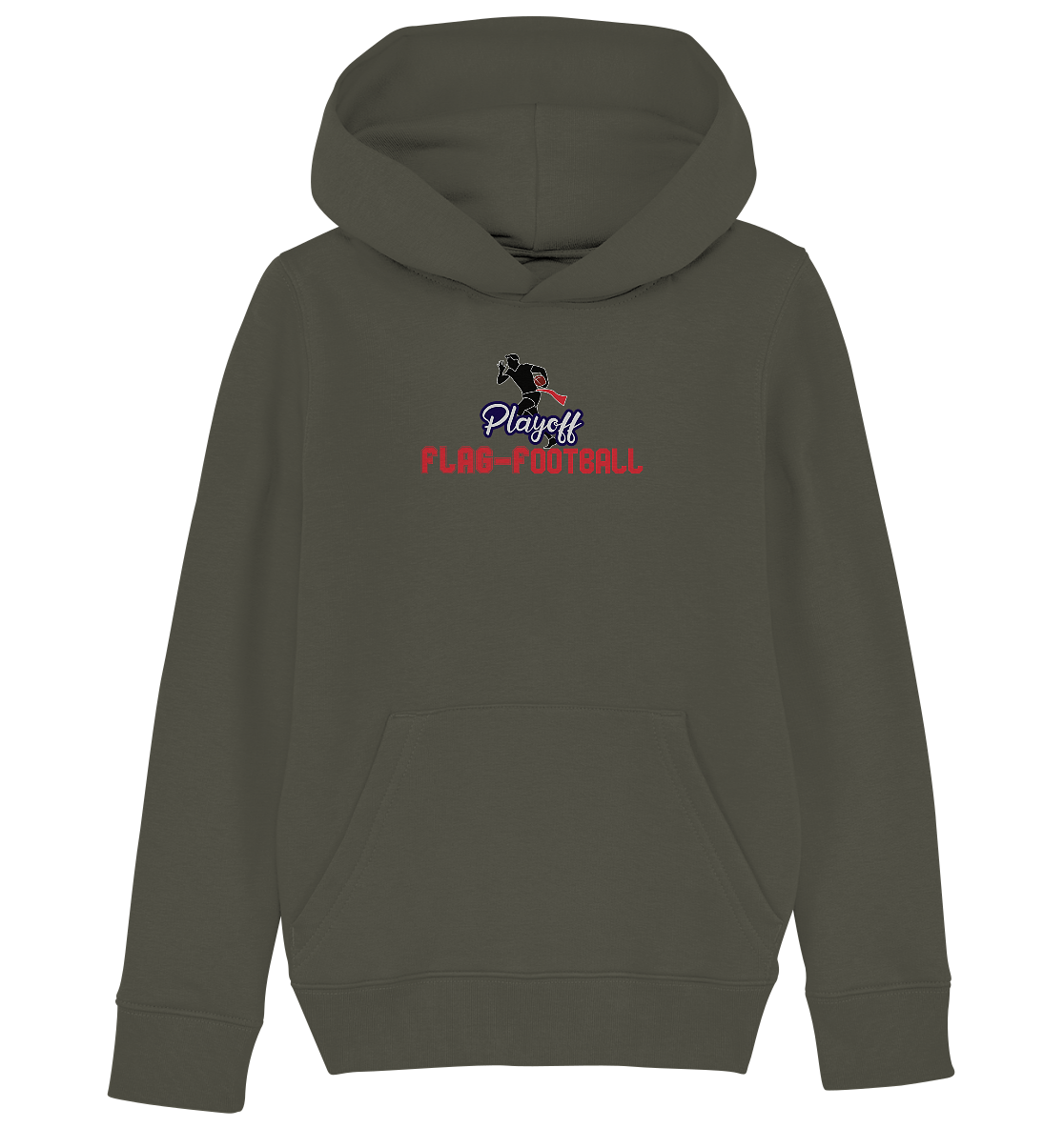 Playoff Flag Football  Men red - Kids Organic Hoodie