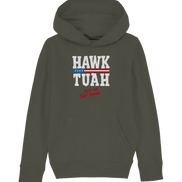 Hawk Tuah White  - Kids Organic Hoodie