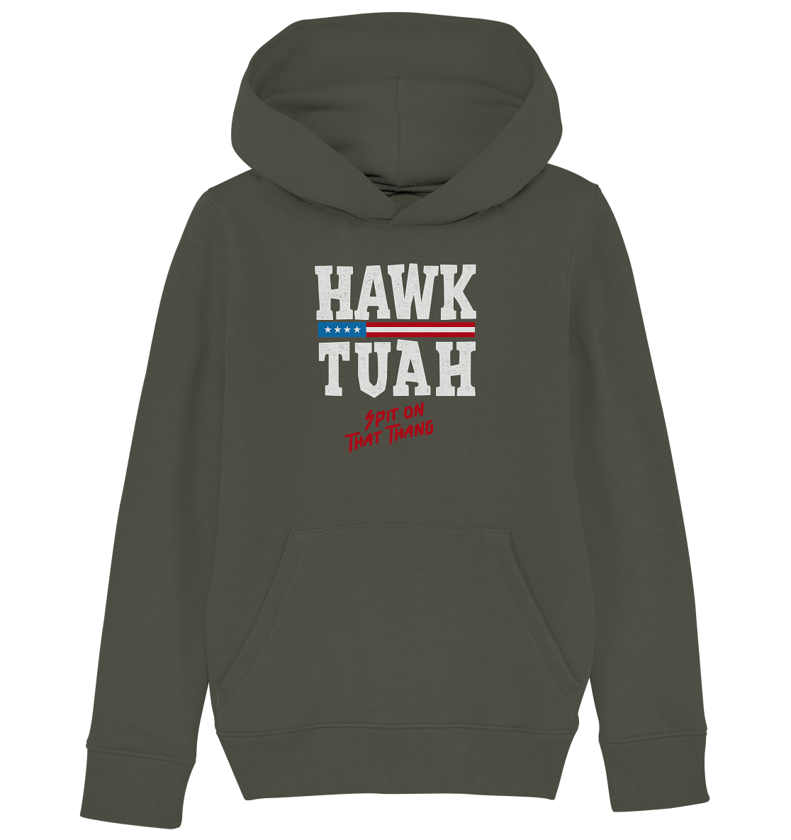 Hawk Tuah White  - Kids Organic Hoodie