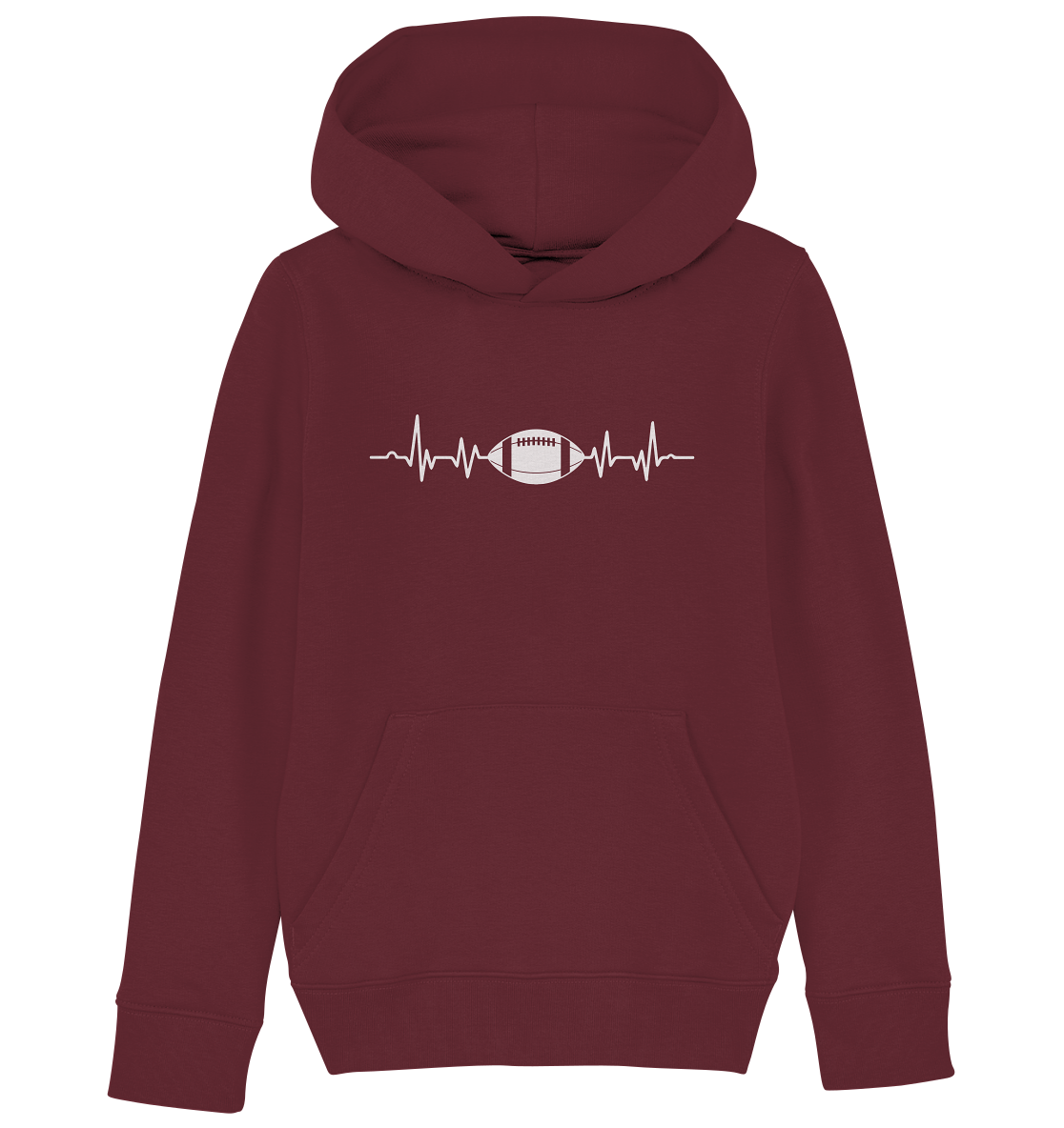 Football Heartbeat - Kids Organic Hoodie