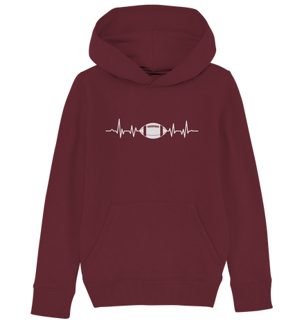 Football Heartbeat - Kids Organic Hoodie