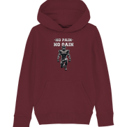 No Pain No Gain Metal - Kids Organic Hoodie