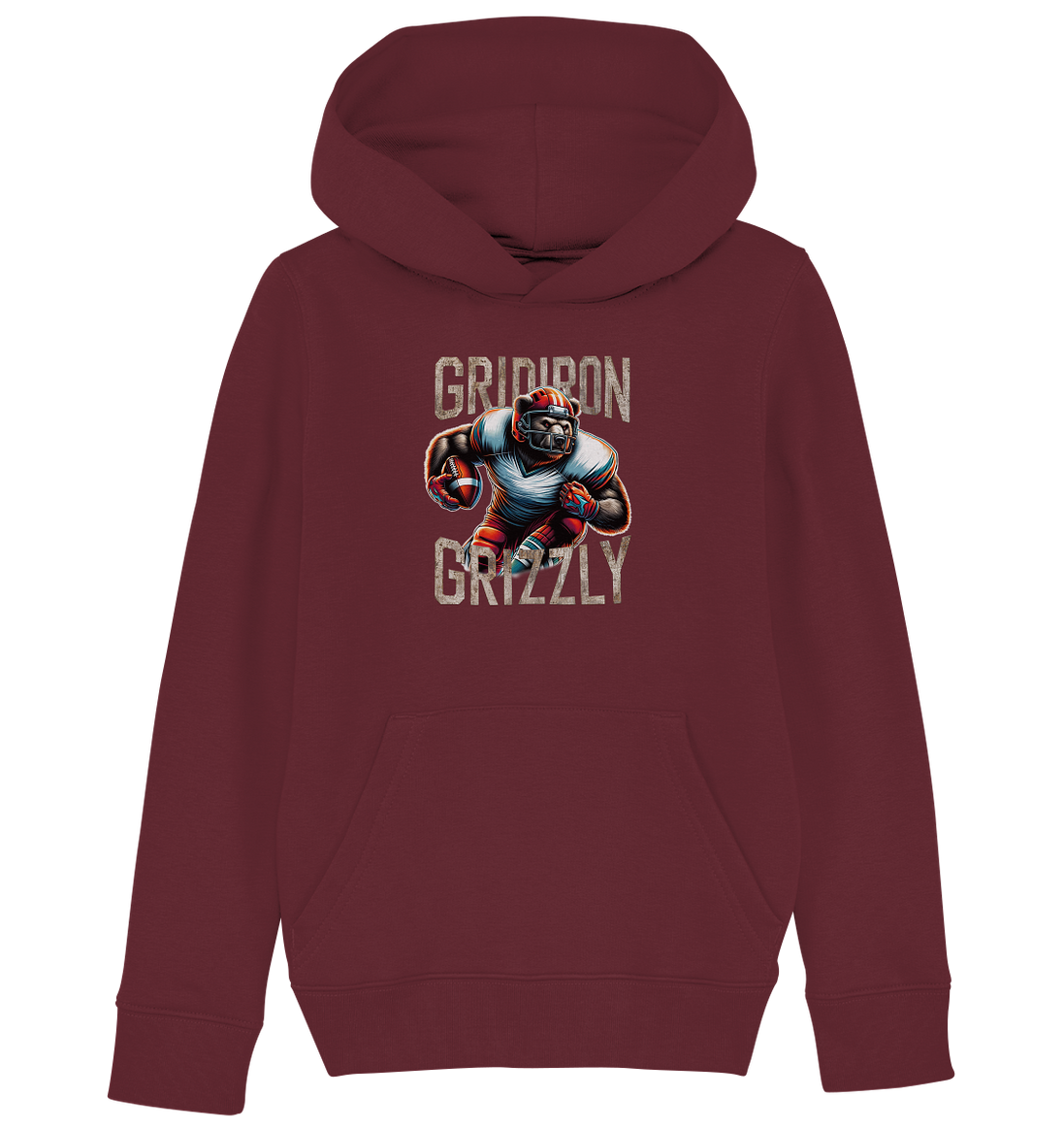 Gridiron Grizzly - Kids Organic Hoodie