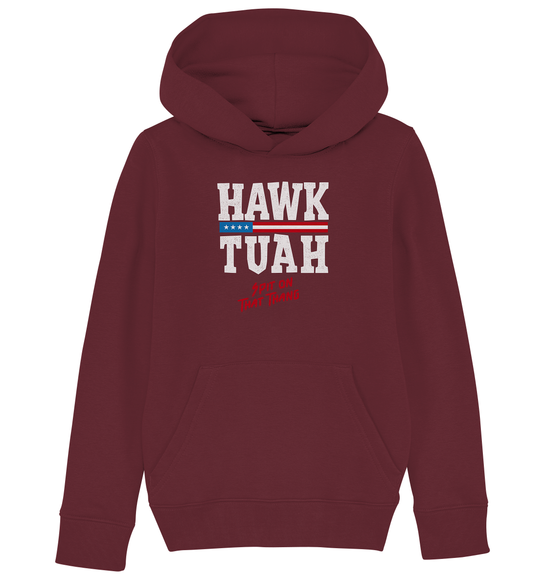 Hawk Tuah White  - Kids Organic Hoodie