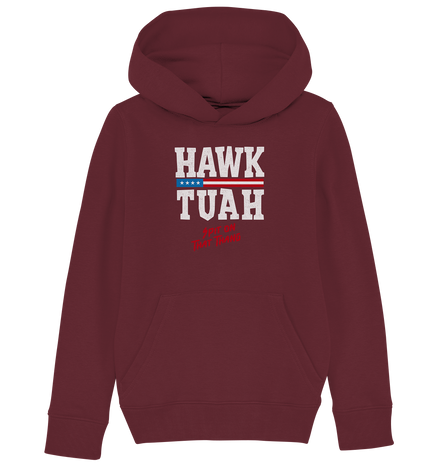 Hawk Tuah White  - Kids Organic Hoodie