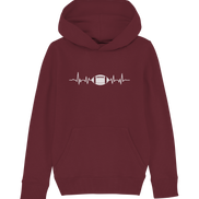 Football Heartbeat - Kids Organic Hoodie