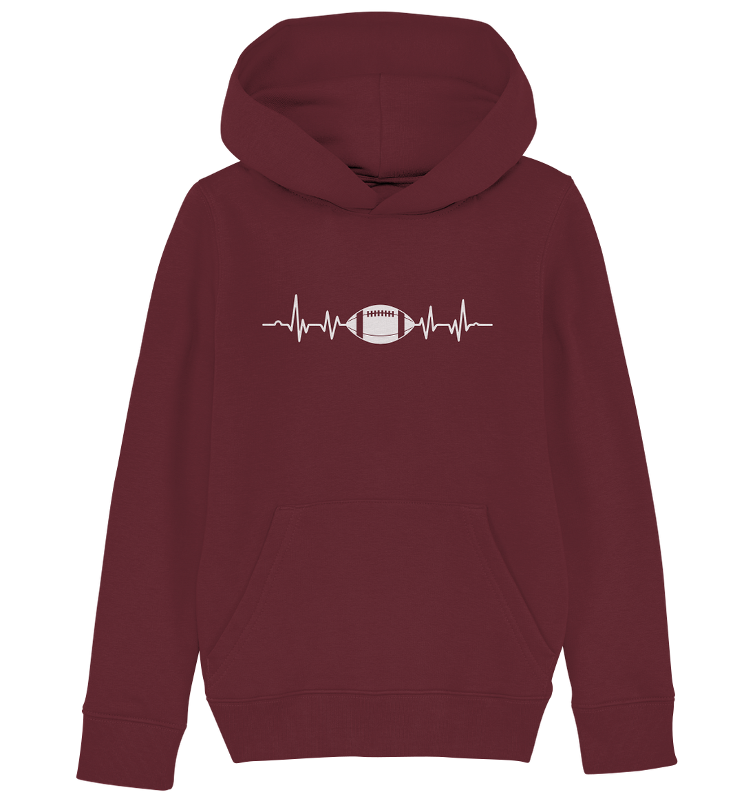 Football Heartbeat - Kids Organic Hoodie