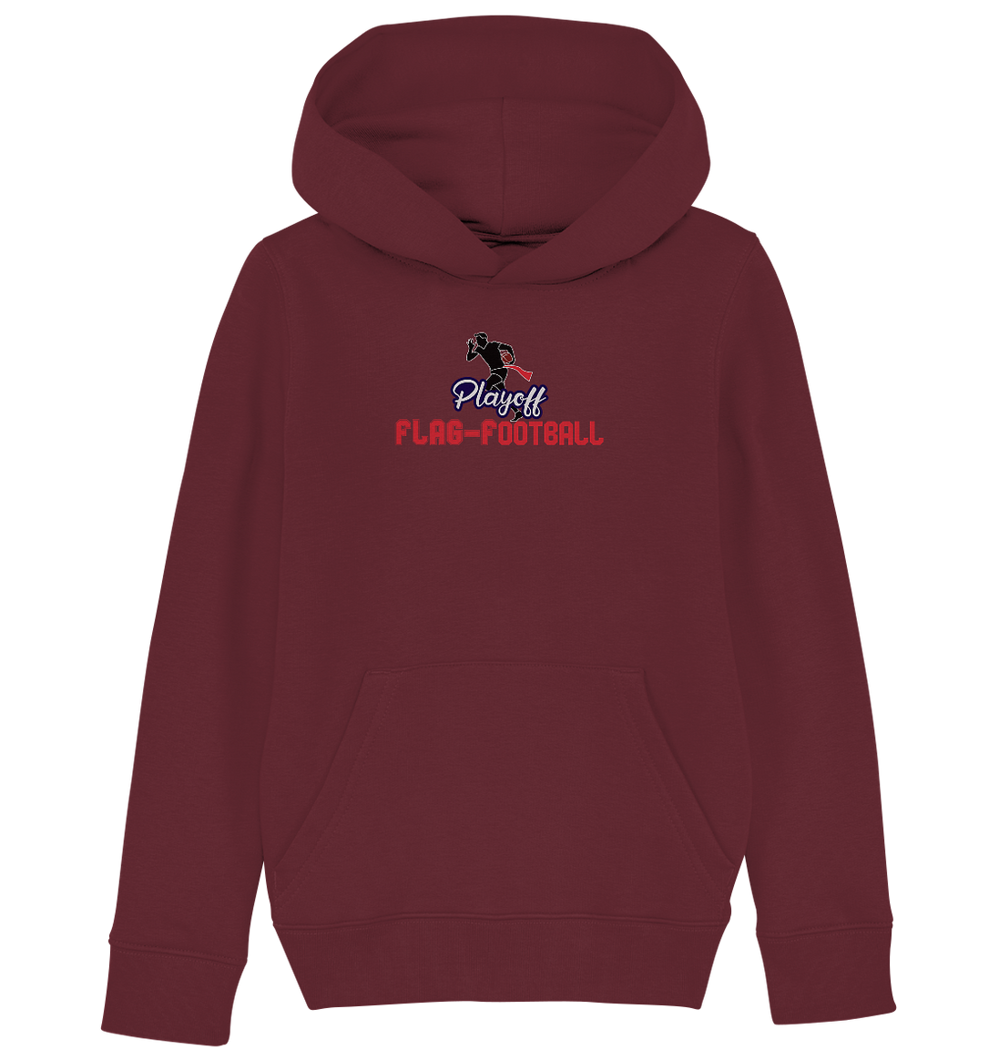 Playoff Flag Football  Men red - Kids Organic Hoodie