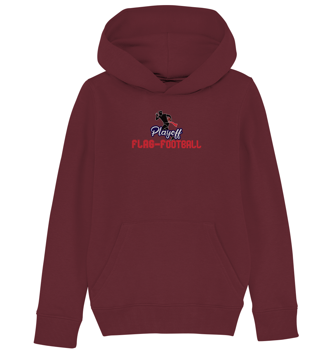 Playoff Flag Football  Men red - Kids Organic Hoodie