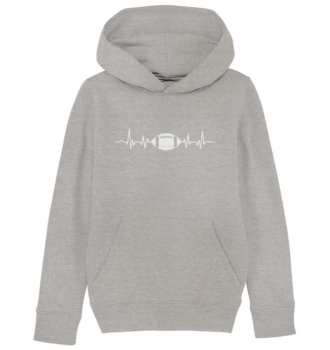 Football Heartbeat - Kids Organic Hoodie