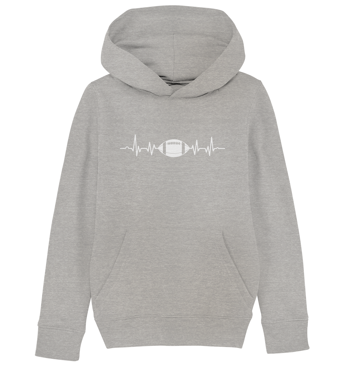 Football Heartbeat - Kids Organic Hoodie