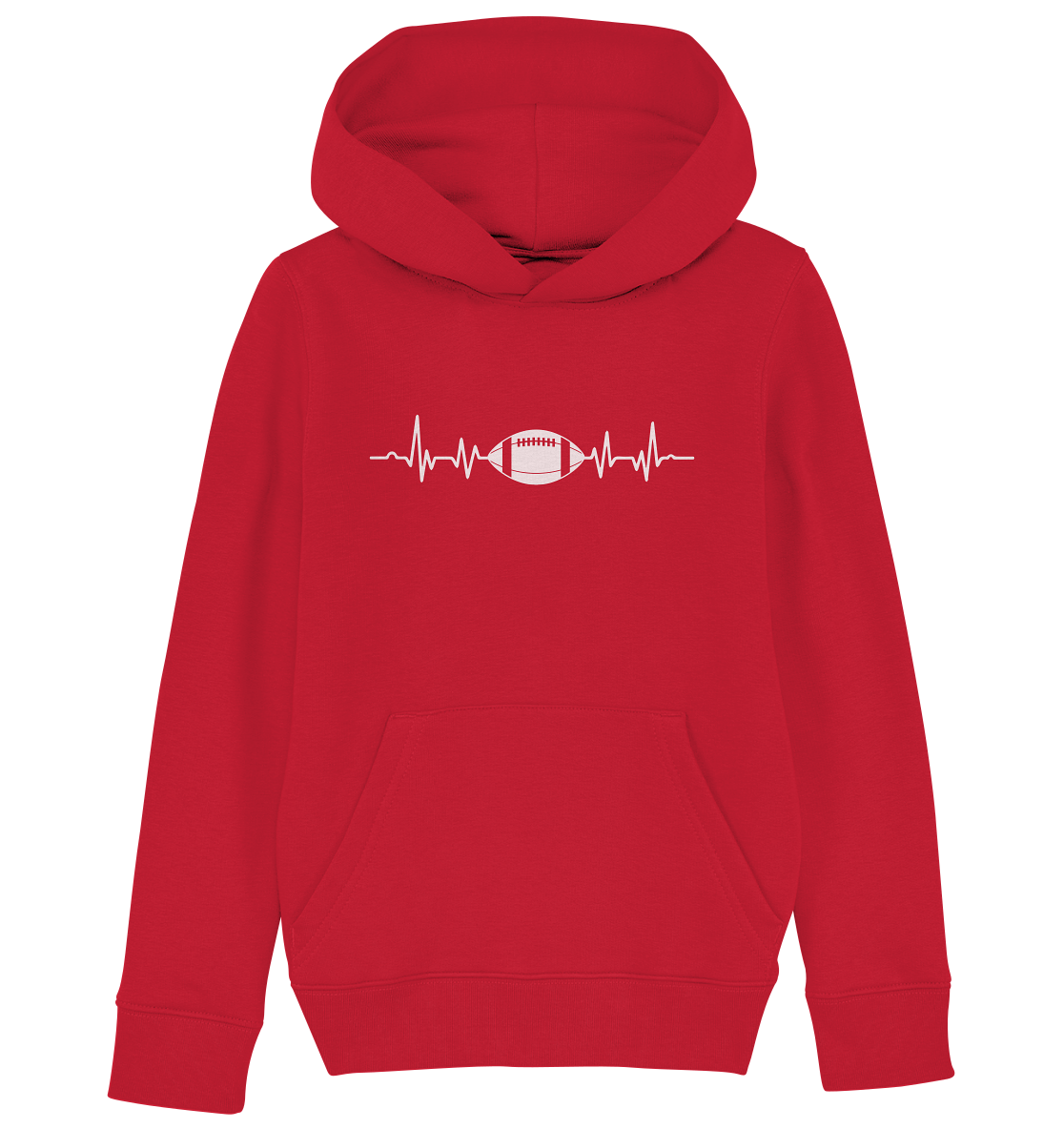 Football Heartbeat - Kids Organic Hoodie