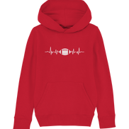 Football Heartbeat - Kids Organic Hoodie