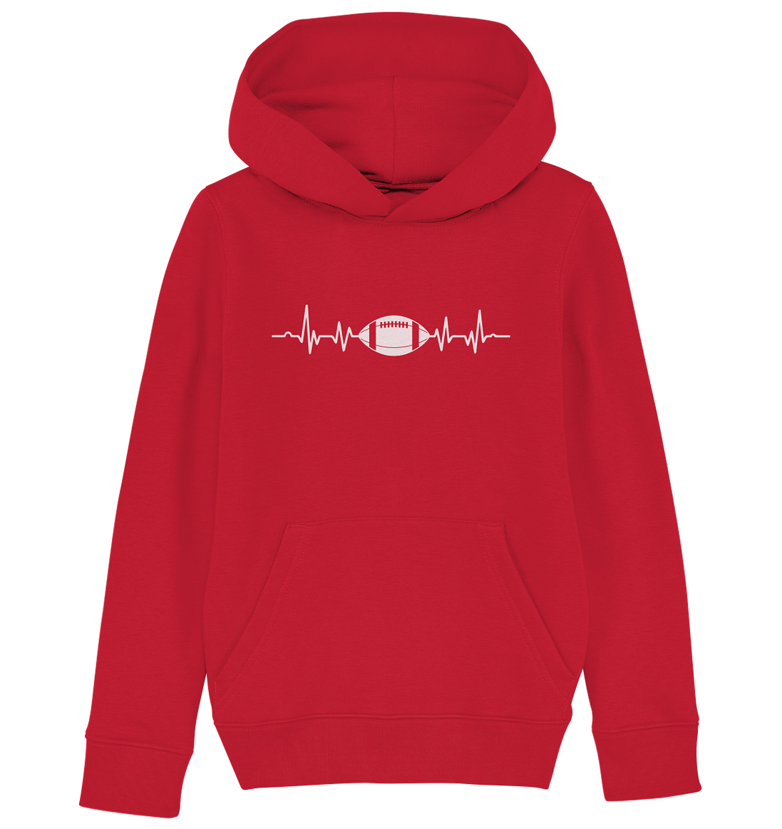 Football Heartbeat - Kids Organic Hoodie