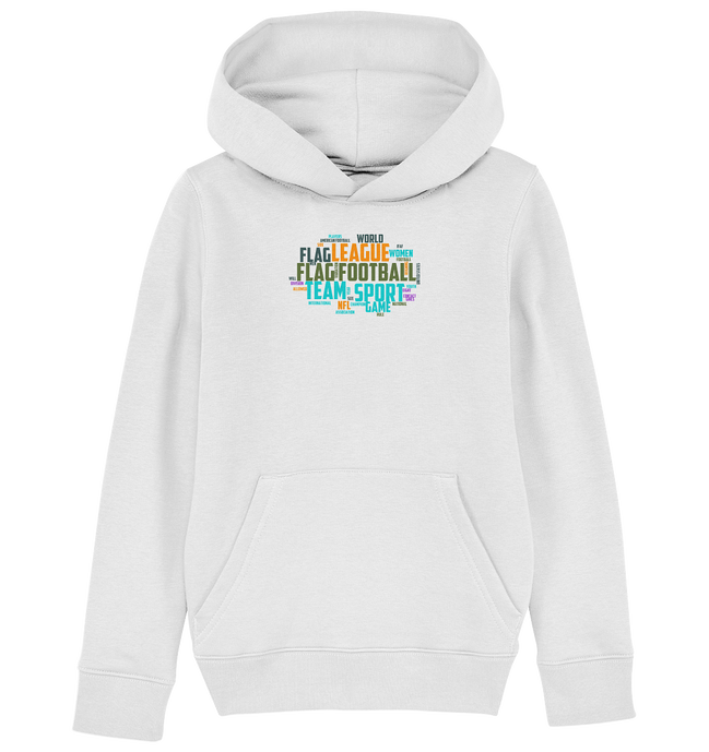 Flag Football Word Bubble - Kids Organic Hoodie