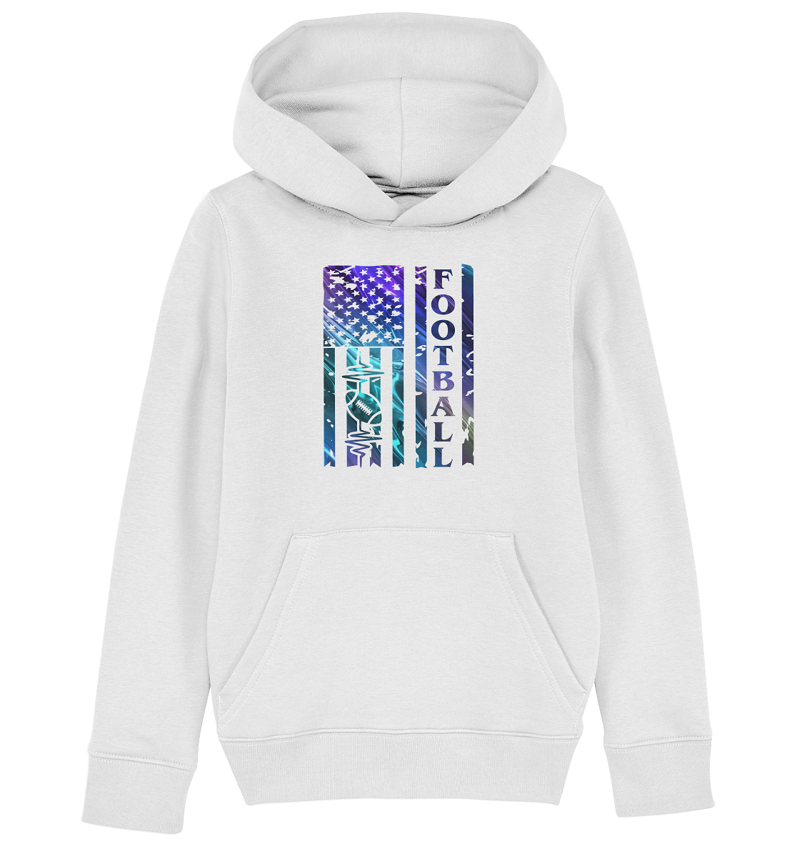 USA Football Flag - Kids Organic Hoodie