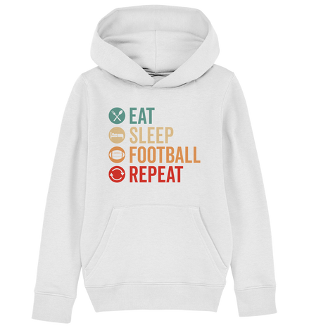 Eat Sleep Football Repeat - Kids Organic Hoodie