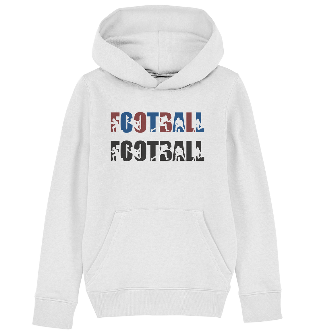 Football Silhouette - Kids Organic Hoodie