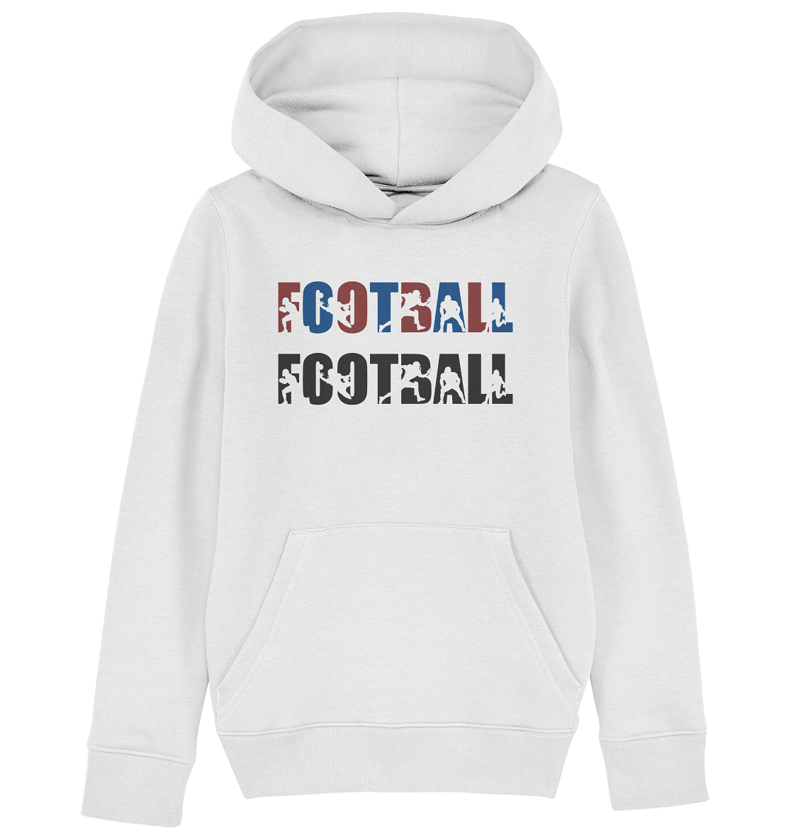 Football Silhouette - Kids Organic Hoodie