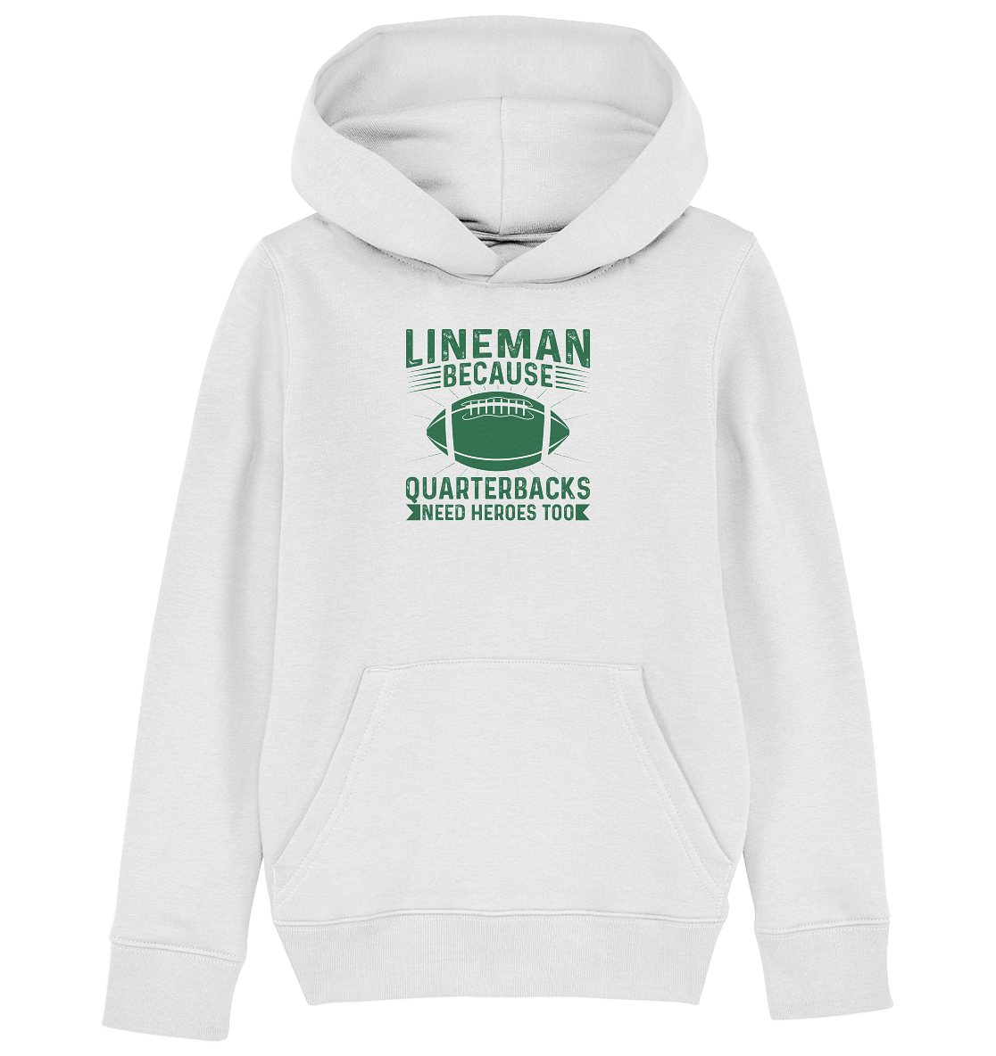 Lineman Heroes Green - Kids Organic Hoodie