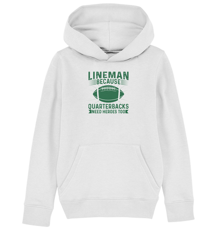 Lineman Heroes Green - Kids Organic Hoodie
