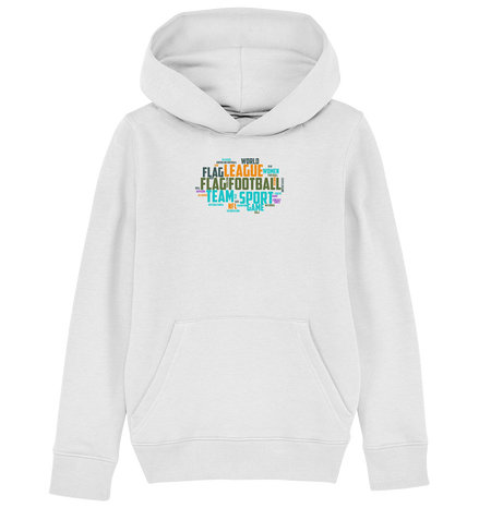 Flag Football Word Bubble - Kids Organic Hoodie
