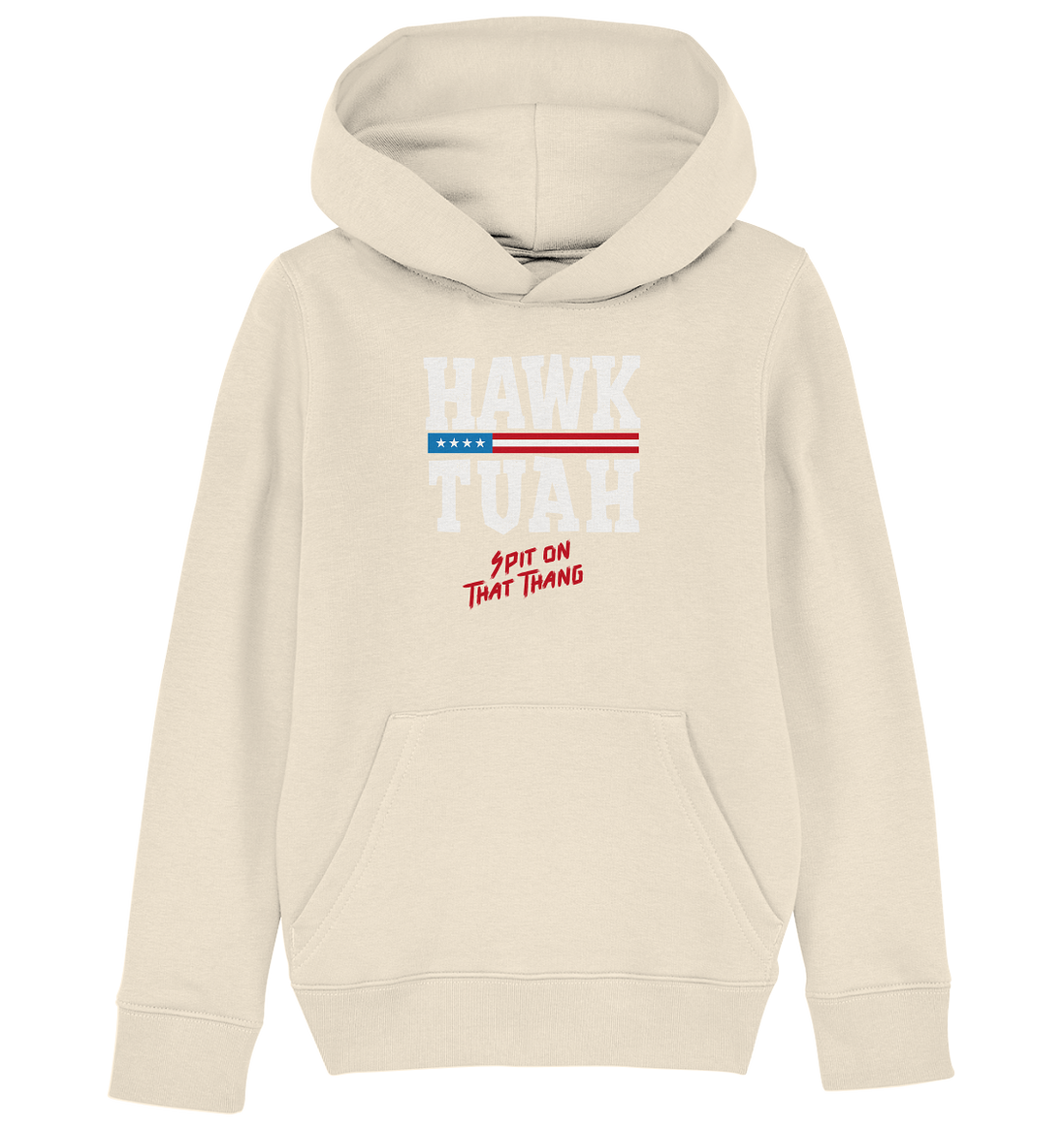 Hawk Tuah White  - Kids Organic Hoodie