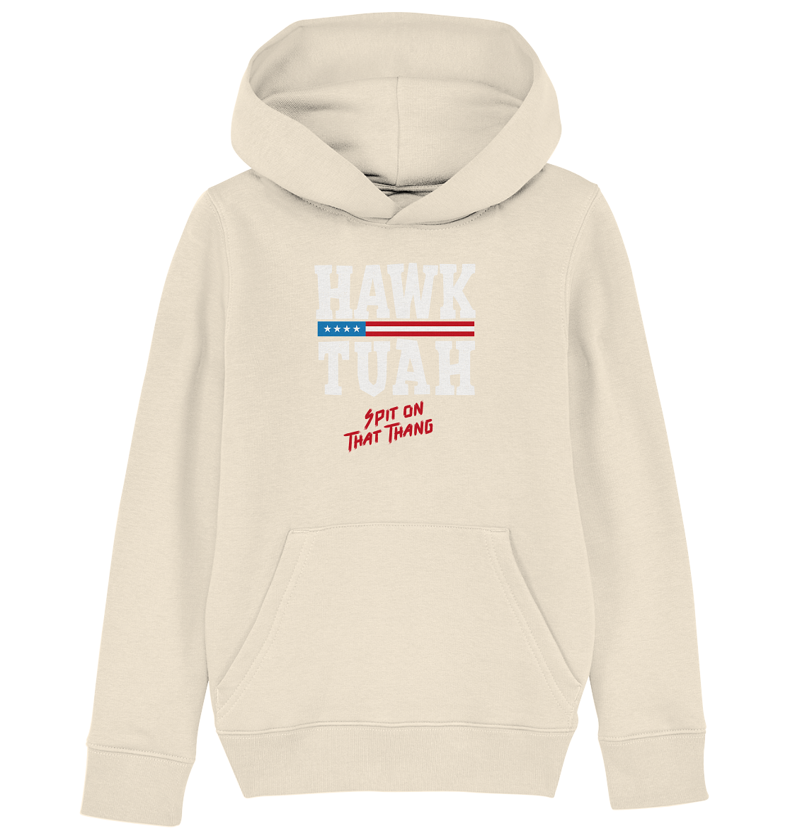 Hawk Tuah White  - Kids Organic Hoodie