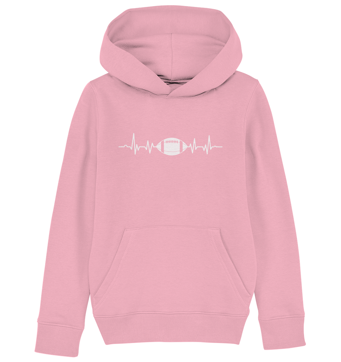 Football Heartbeat - Kids Organic Hoodie