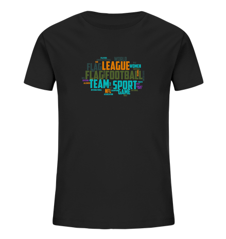 Flag Football Word Bubble - Kids Organic Shirt