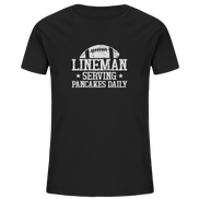 Lineman Serving Pancakes - Kids Organic T-Shirt
