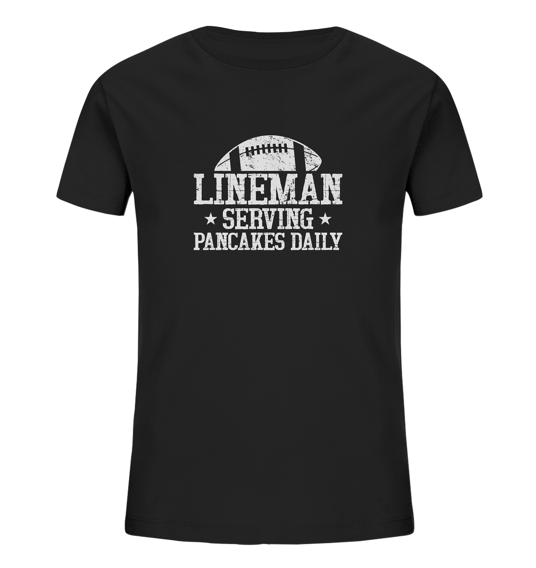 Lineman Serving Pancakes - Kids Organic T-Shirt