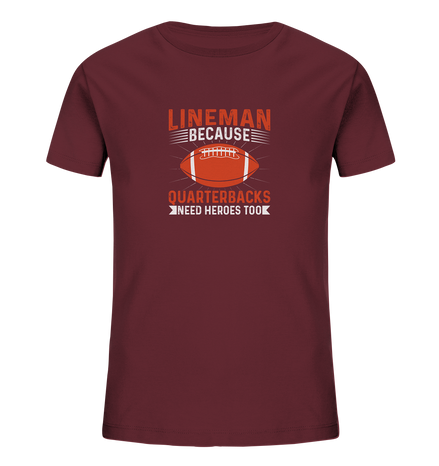 Lineman Quarterback Heroes - Kids Organic Shirt