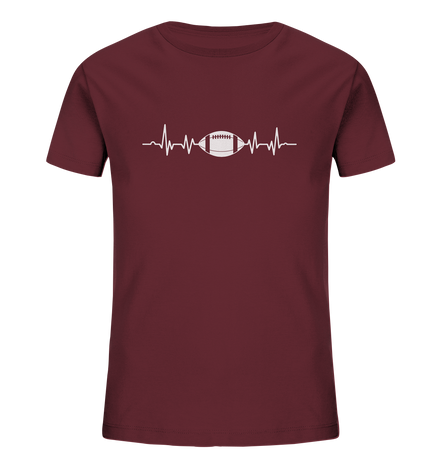 Football Heartbeat - Kids Organic Shirt