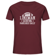 Lineman Serving Pancakes - Kids Organic T-Shirt