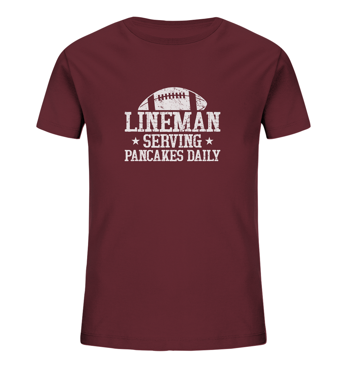 Lineman Serving Pancakes - Kids Organic T-Shirt